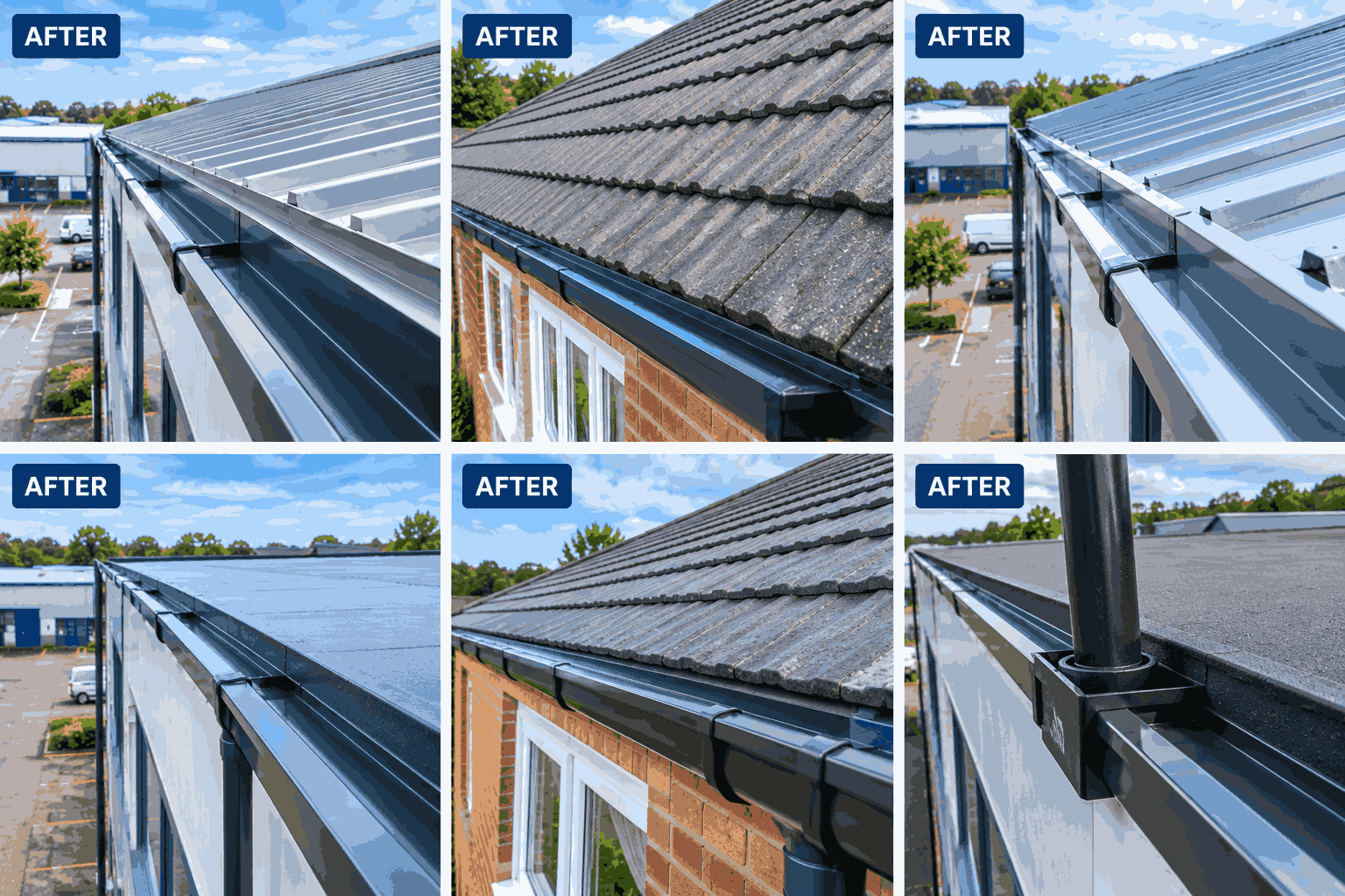 High reach commercial vacuum gutter cleaning in Birmingham